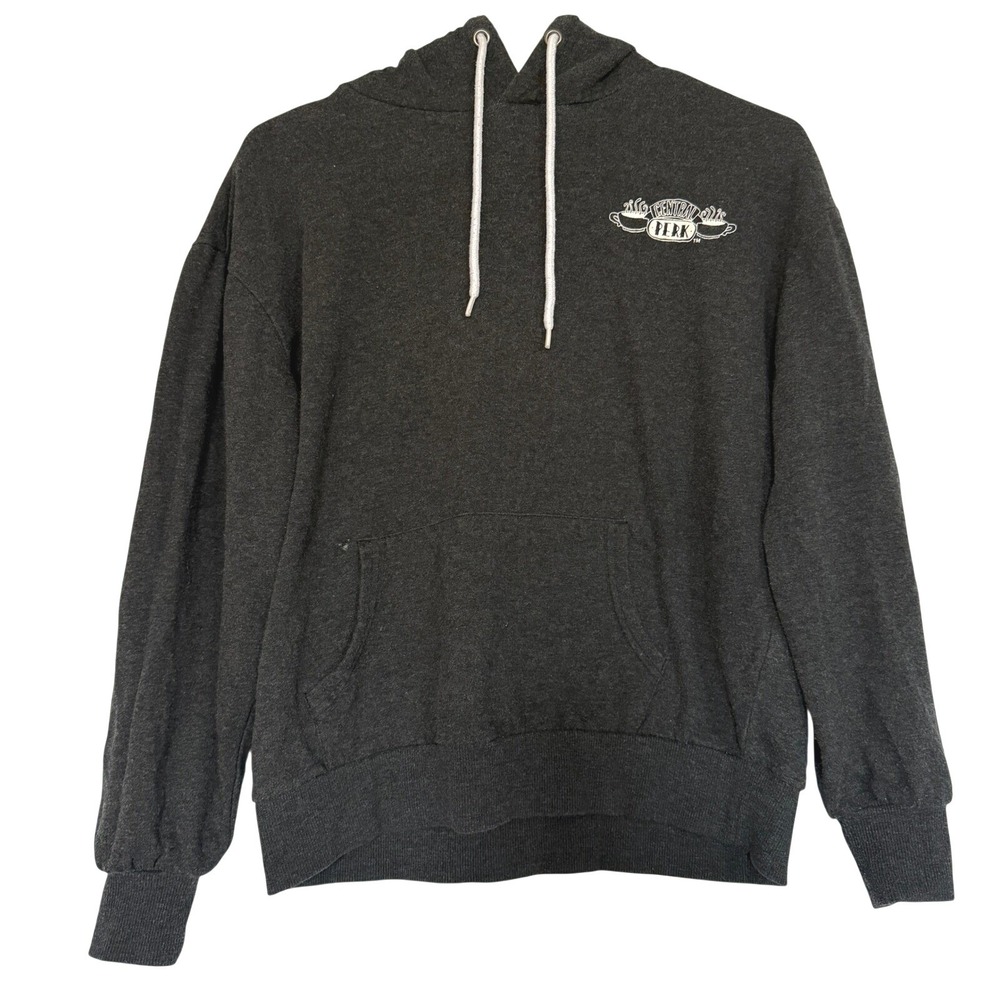 Friends Central Perk Graphic Hoodie Women's Small Charcoal Gray